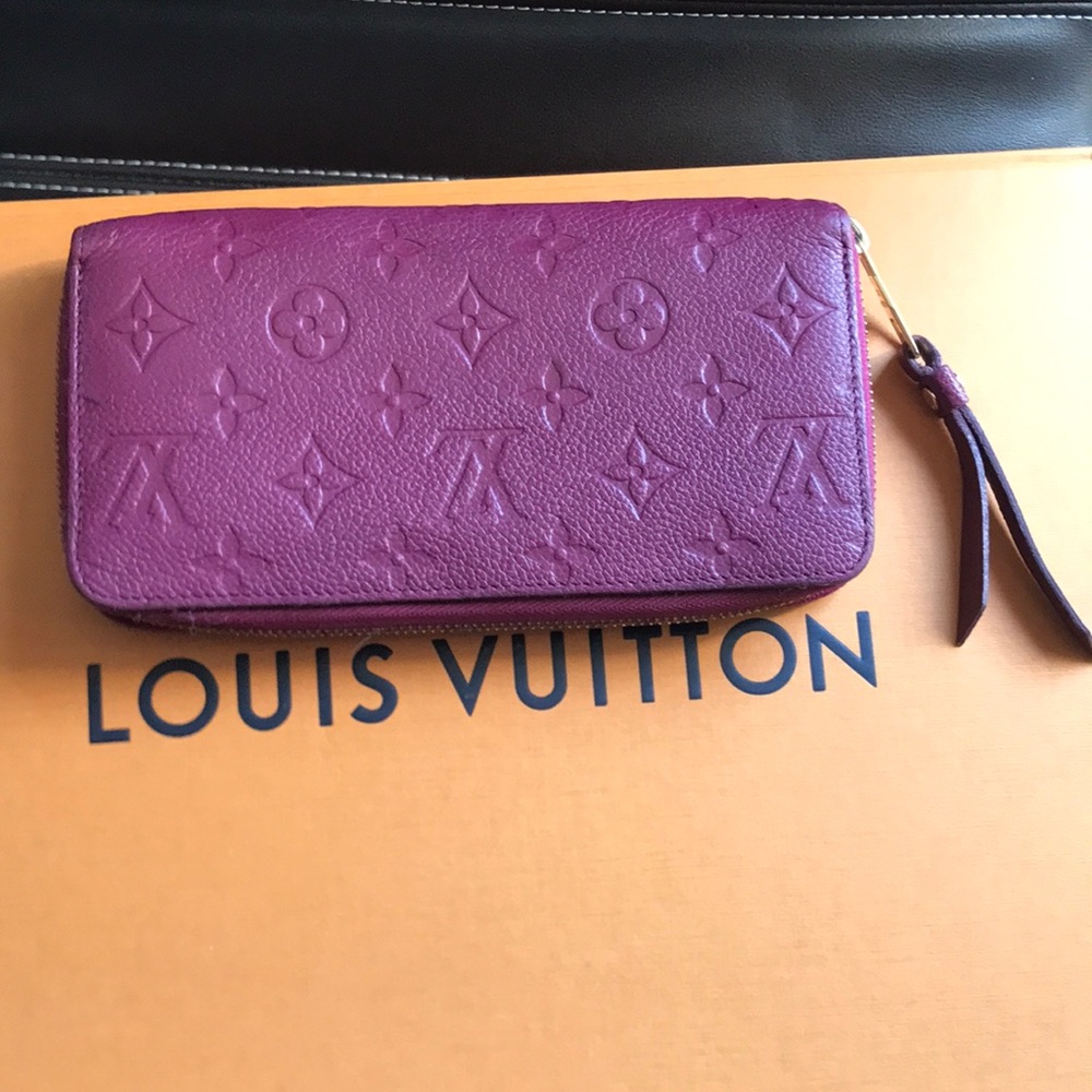💕 LEATHER EMPREINTE ZIPPY LOUIS VUITTON WALLET fuchsia pink